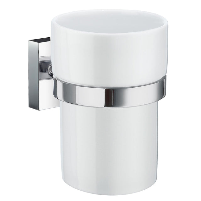 House Tumbler wall mounted - porcelain/ polished chrome RK343P