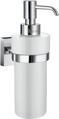 HOUSE Holder with Soap Dispenser, Polished Chrome/Porcelain RK369P