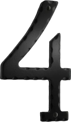 Decorative wrought iron 6'' house numeral 4 S024