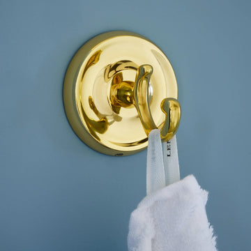 VILLA Towel Hook in Polished Brass V255