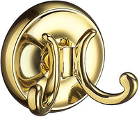 VILLA Double Towel Hook in Polished Brass V256