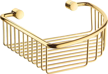 SIDELINE Corner Soap Basket in Polished Brass V274