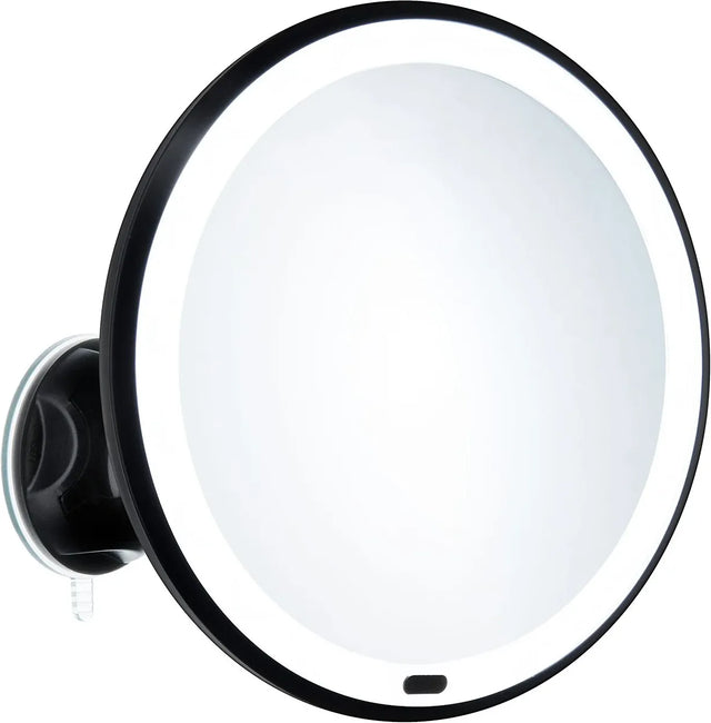 Suction cup rechargeable lighted make-up/shaving mirror- 7x's magnification ZB630