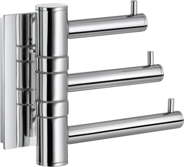 POOL Swing Arm Triple Hook in Polished Chrome ZK327
