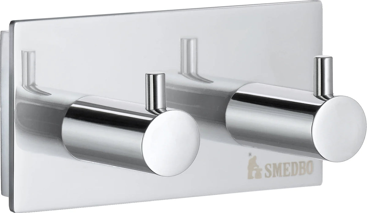 POOL Double Towel Hook in Polished Chrome ZK356