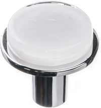 Geometric Geomtric Round White on Round Knob R-1300