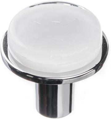 Geometric Geomtric Round White on Round Knob R-1300