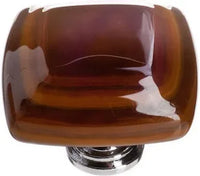Stratum Woodland & Umber Knob with Satin Nickel Base K-102-SN