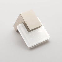 Affinity White Knob with Polished Nickel Base K-1201-PN