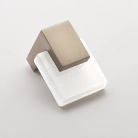 Affinity White Knob with Satin Nickel Base K-1201-SN