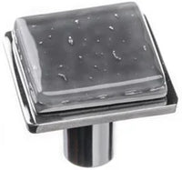 Geometric Geomtric Square Slate Grey on Square Knob K-1301