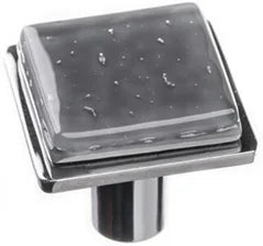 Geometric Geomtric Square Slate Grey on Square Knob K-1301