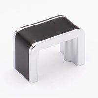 Fusion Knob Matte Black with Polished Chrome K-2000-MB-PC