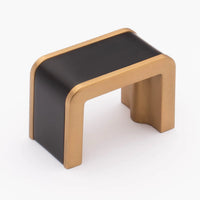 Fusion Knob Matte Black with Satin Brass K-2000-MB-SB