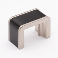 Fusion Knob Matte Black with Satin Nickel K-2000-MB-SN