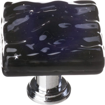 Glacier Black Knob with Polished Chrome Base K-213-PC