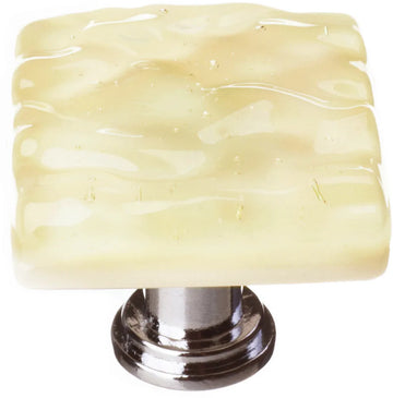 Glacier Pale Yellow Knob with Polished Chrome Base K-222-PC