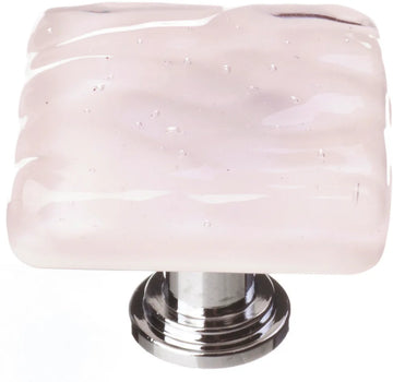 Glacier Rose Knob with Polished Chrome Base K-228-PC