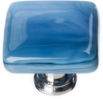 Cirrus Marine Blue Knob with Polished Chrome Base K-303-PC