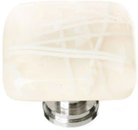 Cirrus Vanilla & White Mardi Gras Knob with Polished Chrome Base K-500-PC