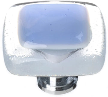 Reflective Sky Blue Knob with Polished Chrome Base K-704-PC