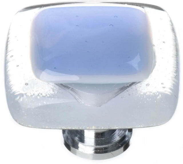Reflective Sky Blue Knob with Polished Chrome Base K-704-PC