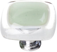 Reflective Spruce Green Knob with Polished Chrome Base K-712-PC