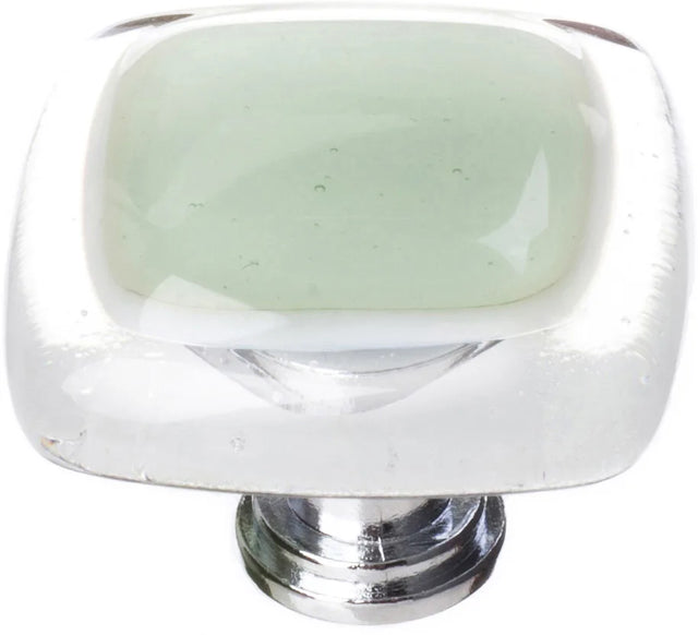Reflective Spruce Green Knob with Polished Chrome Base K-712-PC