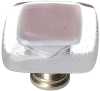 Reflective Purple Knob with Satin Nickel Base K-718-SN