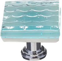 Texture Honeycomb Light Aqua Knob with Base K-901