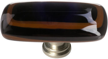 Stratum Woodland & Black Long Knob with Satin Nickel Base LK-101-SN