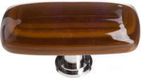 Stratum Woodland & Umber Long Knob with Polished Chrome Base LK-102-PC