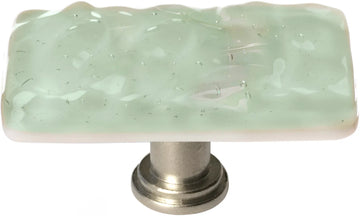 Glacier Spruce Green Long Knob with Satin Nickel Base LK-201-SN
