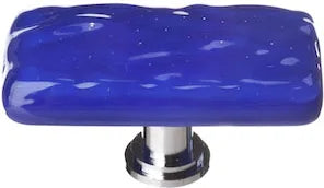 Glacier Deep Cobalt Blue Long Knob with Base LK-221