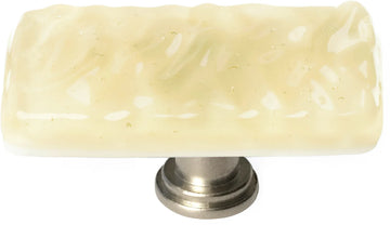 Glacier Sky Blue Long Knob with Satin Nickel Base LK-222-SN