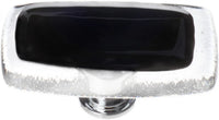 Reflective Black Long Knob with Polished Chrome Base LK-700-PC