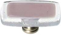 Reflective Purple Long Knob with Satin Nickel Base LK-718-SN