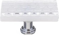 Texture Honeycomb White Long Knob with Base LK-900