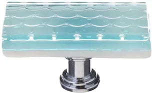 Texture Honeycomb Light Aqua Long Knob with Base LK-901