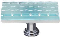 Texture Honeycomb Light Aqua Long Knob with Base LK-901