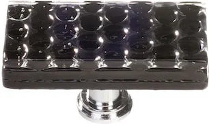 Texture Honeycomb Black Long Knob with Base LK-902