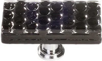 Texture Honeycomb Black Long Knob with Base LK-902