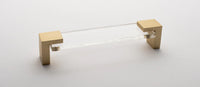 Affinity Clear Pull with Satin Brass Base P-1200-SB