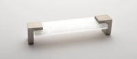 Affinity White Pull with Satin Nickel Base P-1201-SN