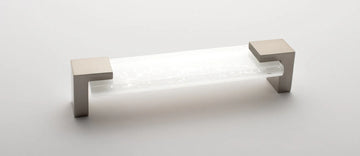 Affinity White Pull with Satin Nickel Base P-1201-SN