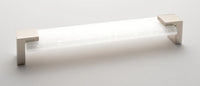Affinity White Pull with Polished Nickel Base P-1201-8-PN