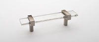 Adjustable 5.5'' Clear Pull with Satin Nickel Base P-1900-5.5-SN