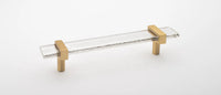 Adjustable 7'' Clear Pull with Satin Brass Base P-1900-7-SB