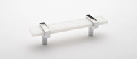 Adjustable 5.5'' White Pull with Polished Chrome Base P-1901-5.5-PC