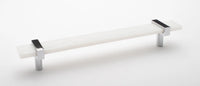 Adjustable 9'' White Pull with Polished Chrome Base P-1901-9-PC